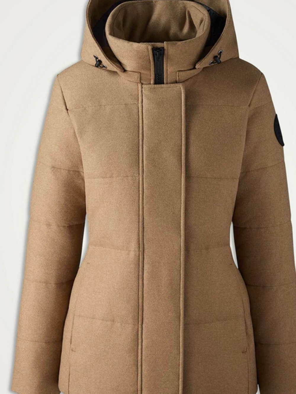 Canada Goose Women's Hooded Puffer Coat in Camel
